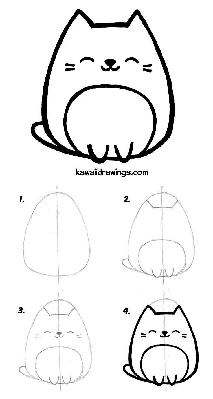 Быстро нарисовать котика легко