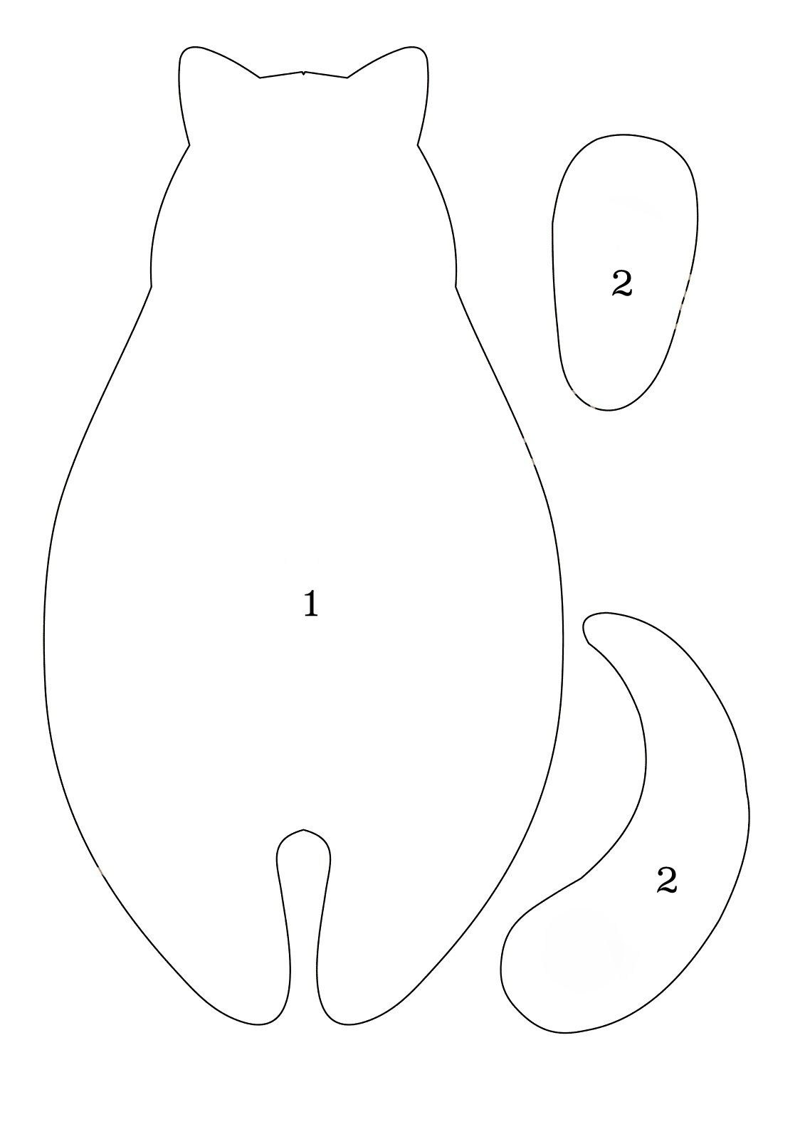 Кошка Тильда выкройка в натуральную величину