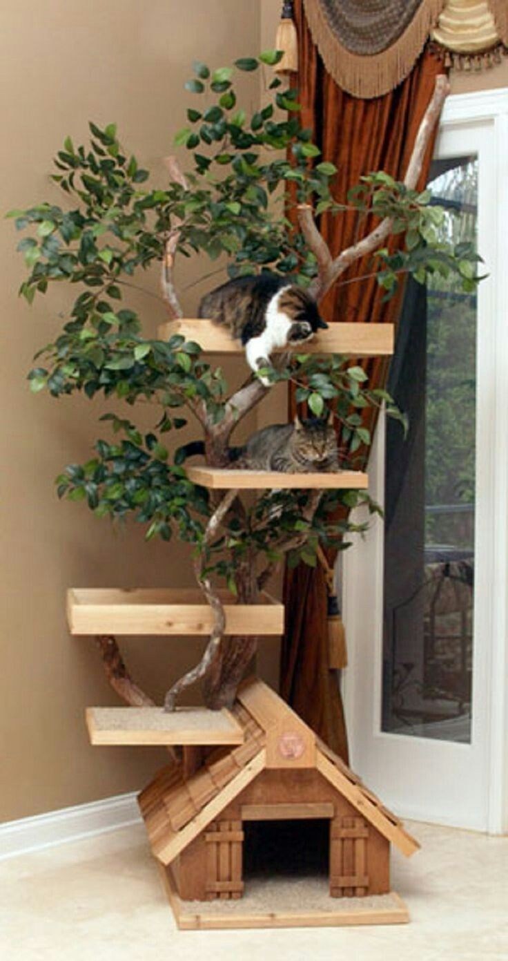 Домик для кошки в виде дерева