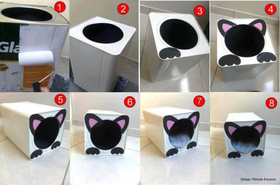 Лайфхак домик коту из коробки