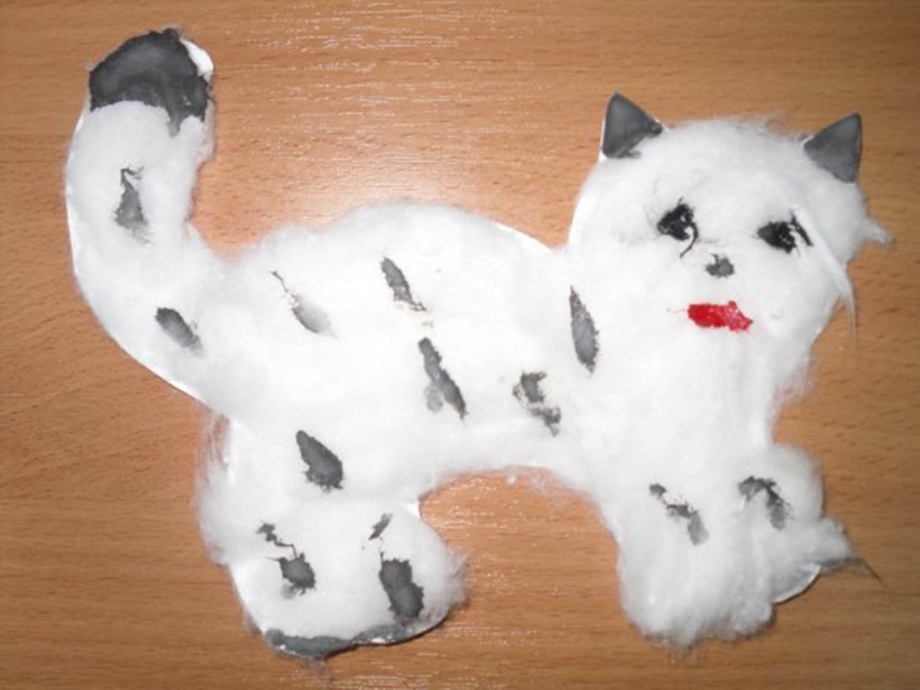 Кошечка из ваты