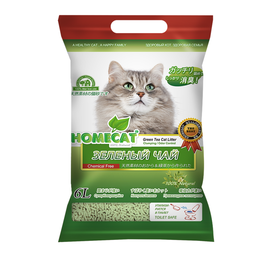Кошачий комкующийся наполнитель Homecat