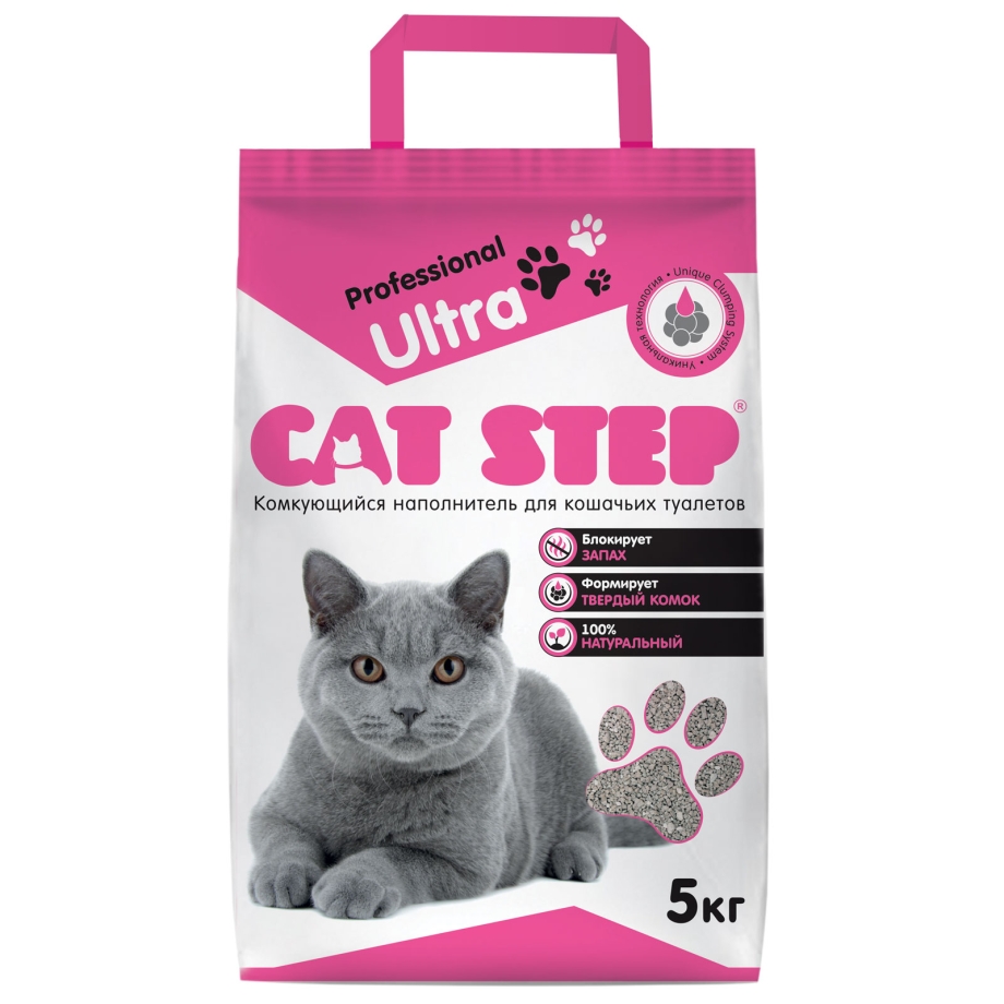 20313002 Cat Step наполнитель комкующийся professional Ultra 5кг (НК-014)