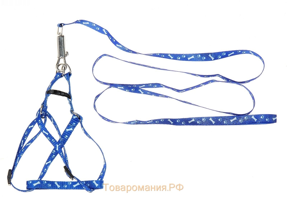Комплект шлейка и поводок для щенка "Мегаполис", 280-340*85мм; 10*1300мм