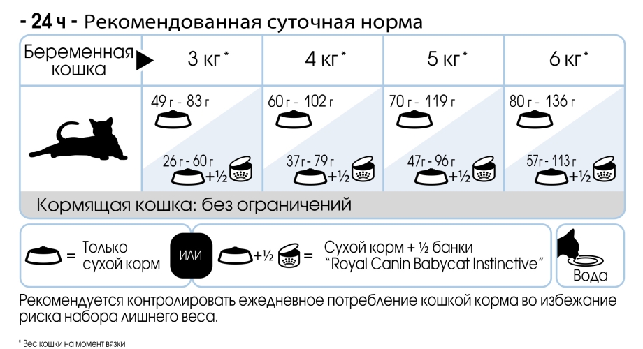 Норма корма для кошки