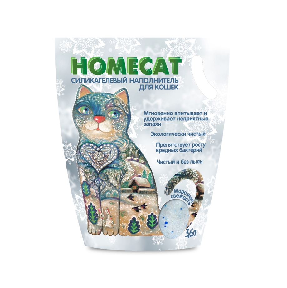 Наполнитель "Homecat" силикагелевый 3,8 л.
