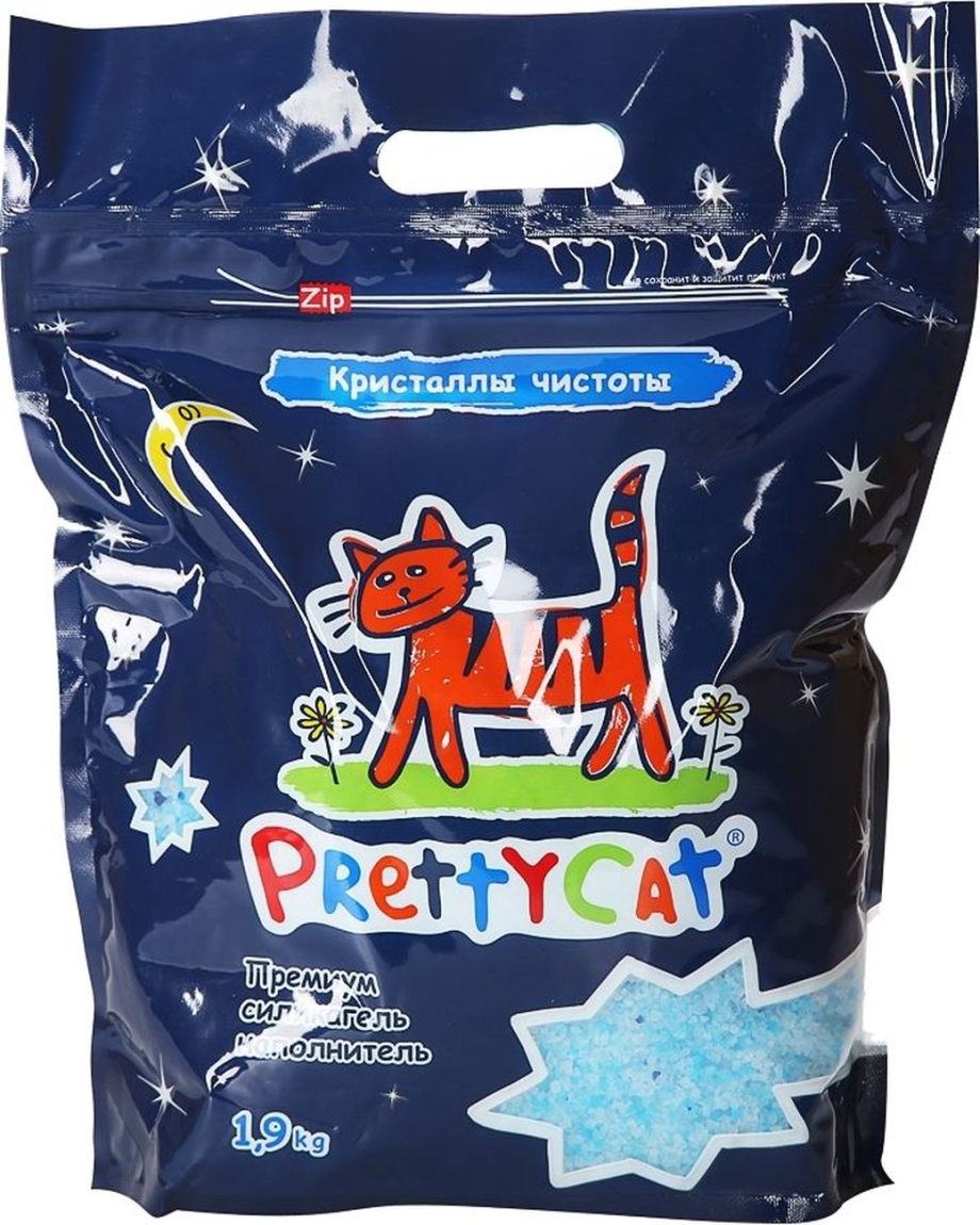 PRETTYCAT наполнитель силикагелевый Кристаллы чистоты 1,9 кг