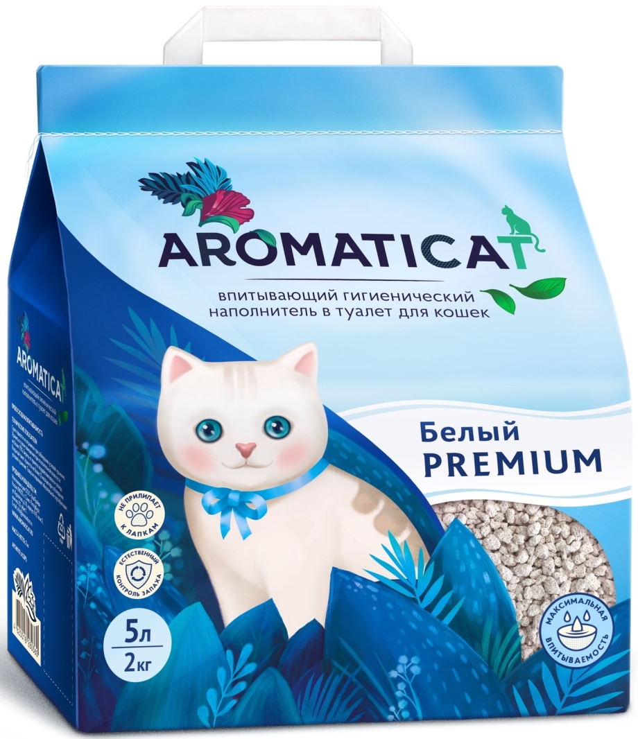 Наполнитель AROMATICAT, Premium, белый 5л