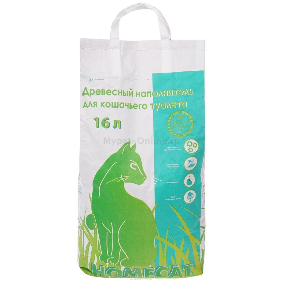Homecat древесный наполнитель