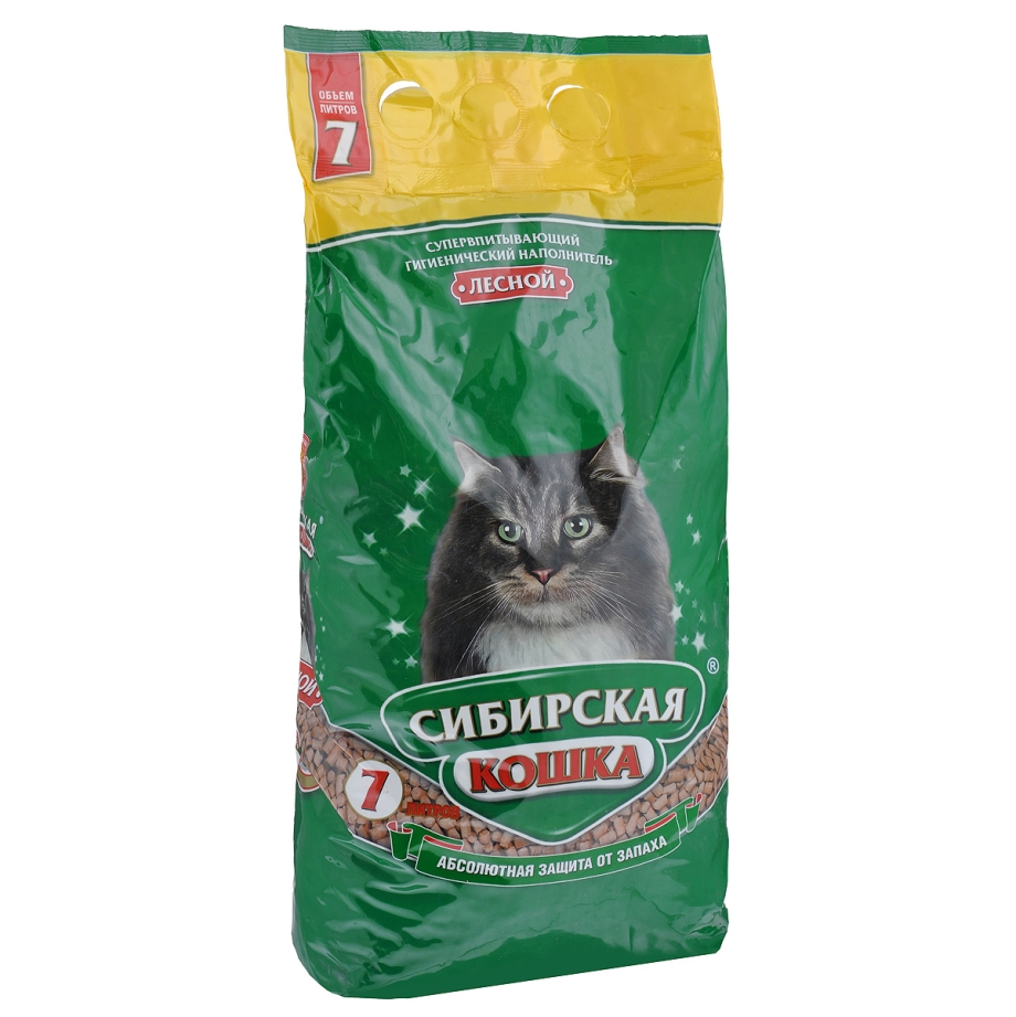 Наполнитель "Сибирская кошка" 7л Лесной