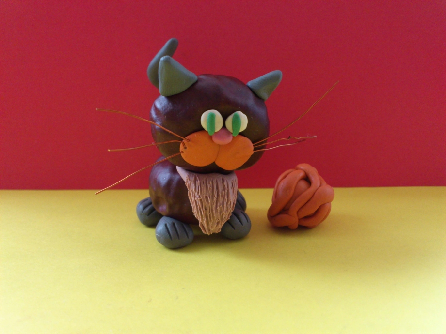 Поделки из пластилина котики