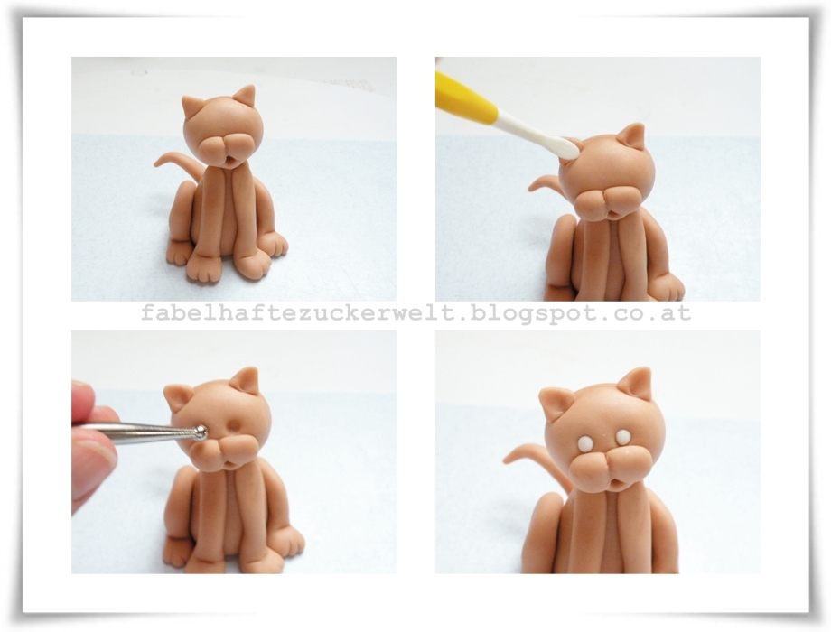 Фигурка кошки из мастики