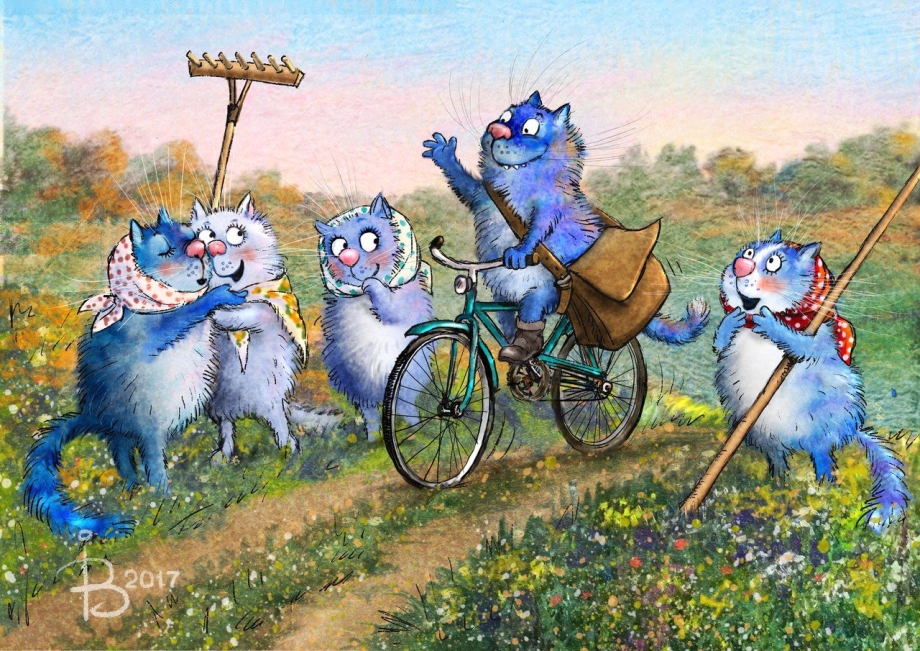 Художник Зенюк Ирина мир синих котов