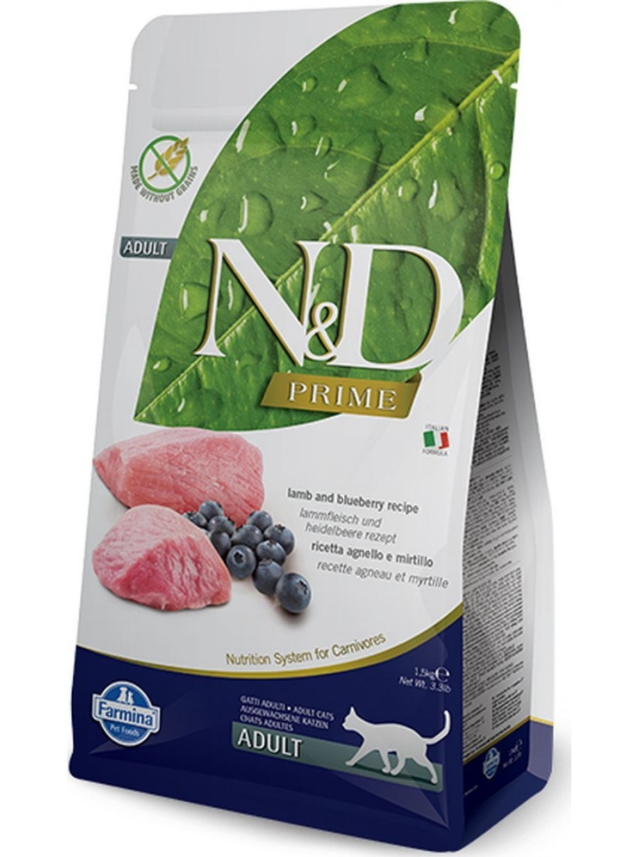 Farmina n&d Prime Lamb&Blueberry консерва 85г с ягненком и черникой для кошек