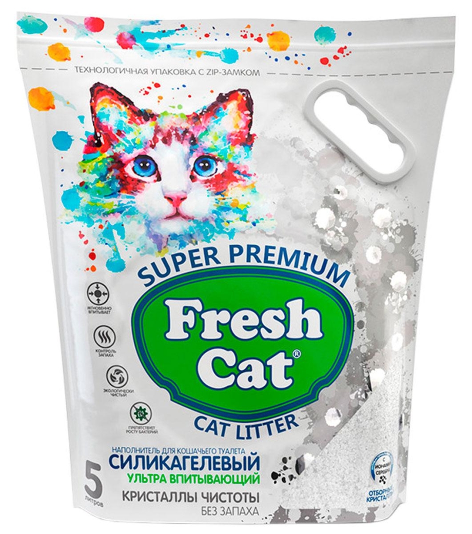 Fresh Cat наполнитель силикагелевый 5 л Кристаллы чистоты
