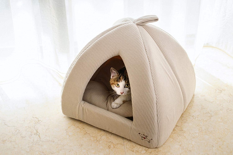 Домик для кота из ткани