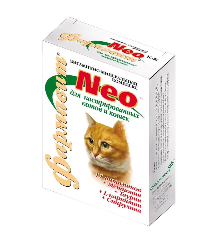 Витамины Neo Фармавит для кошек, 60 таб