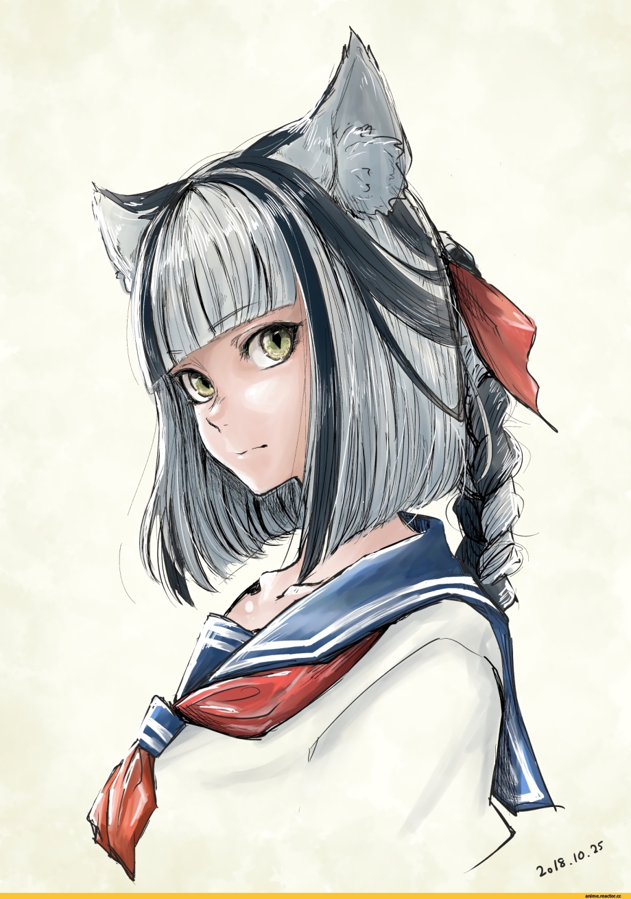 Девушка кошка
