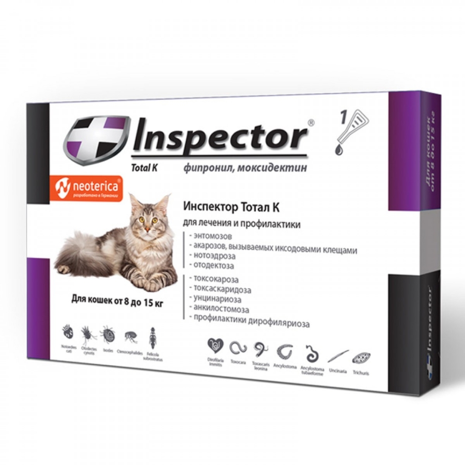 Inspector Quadro капли на холку для кошек