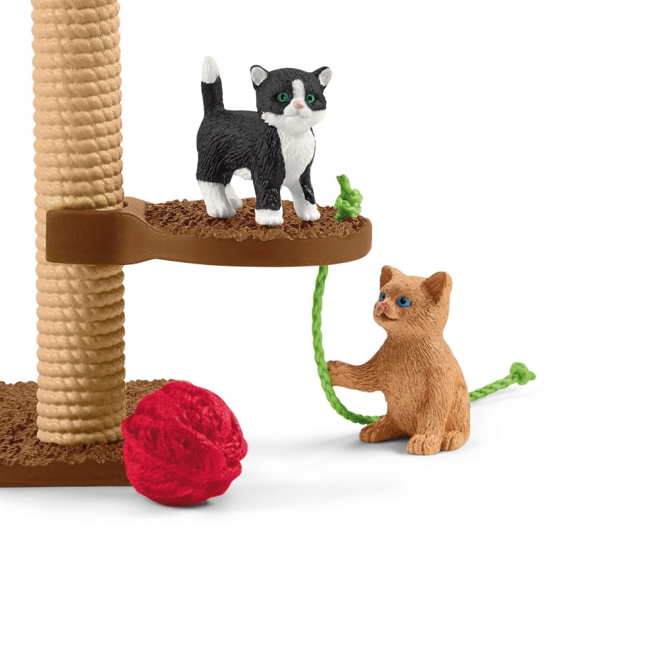 Schleich игровой комплекс для кошки и котят 42501