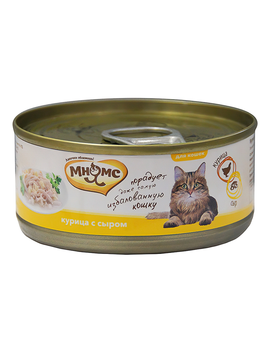 Мнямс консервы для кошек курица с говядиной в нежном желе 70 г