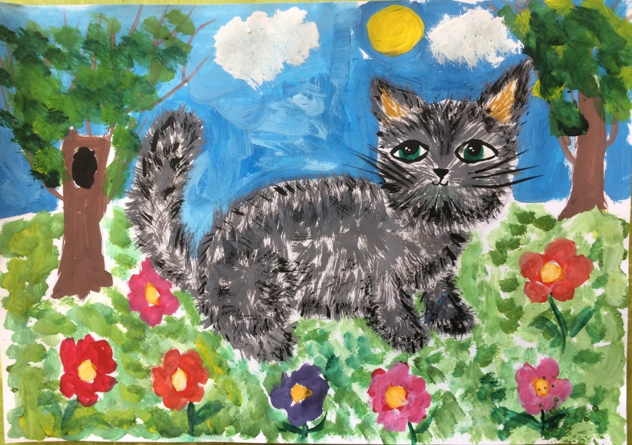 Кошка которая гуляла сама по себе рисунок