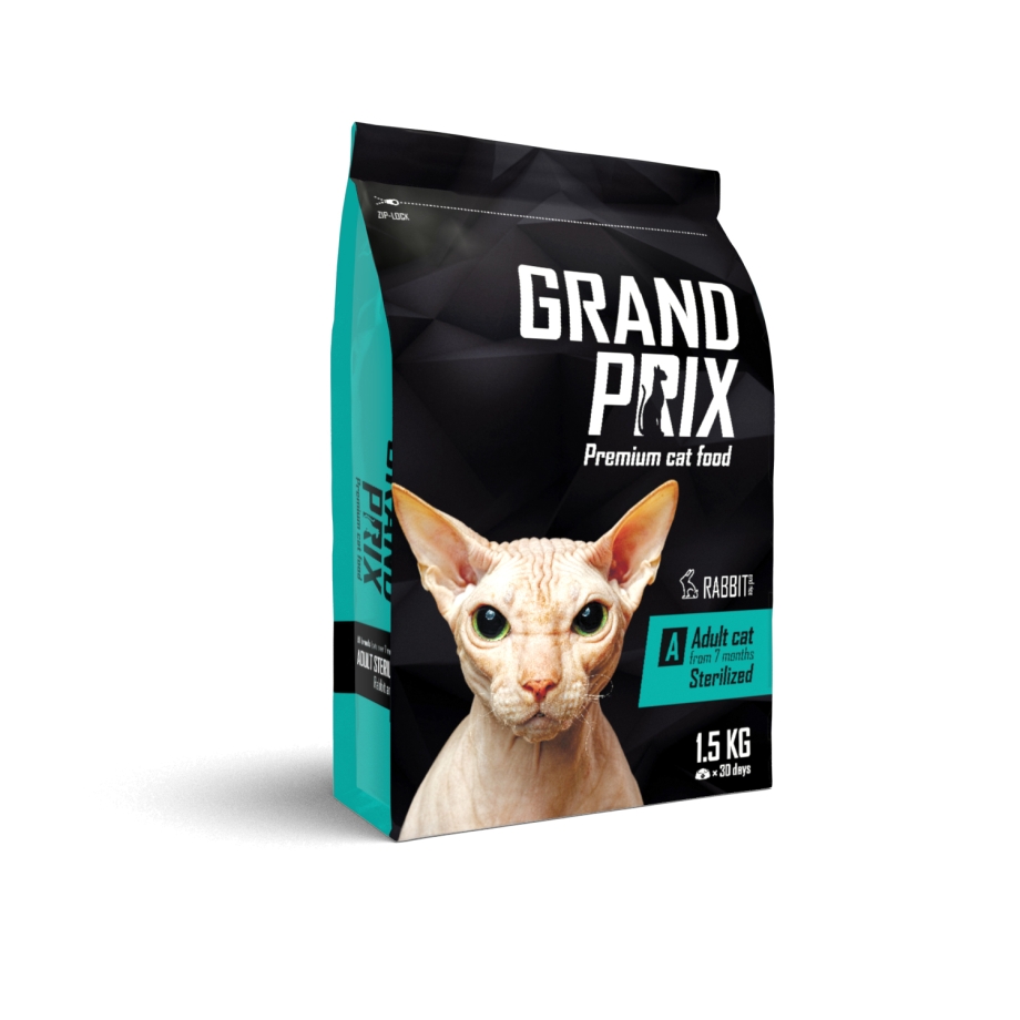 Корм для кошек Grand prix (1.5 кг) Sterilized с кроликом