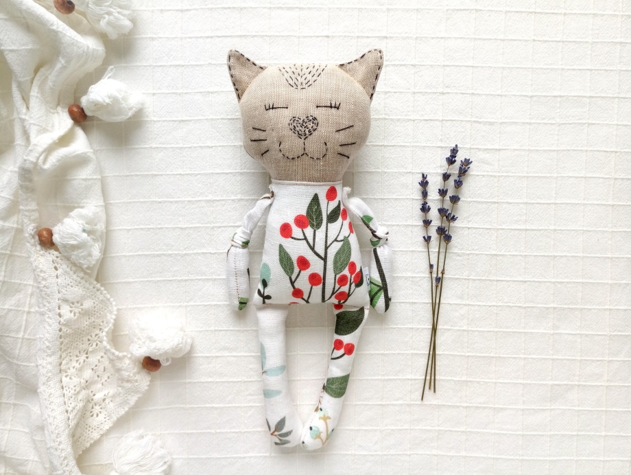 Льняные коты маленькие игрушки