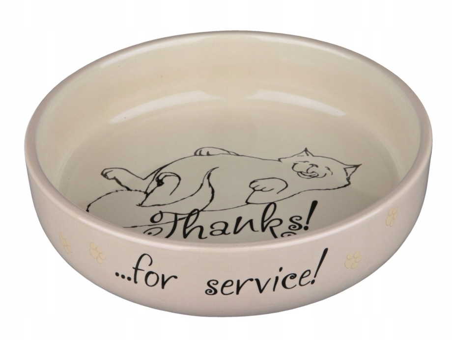 Миска Trixie керамическая миска "thanks for service!" Для коротконосых пород