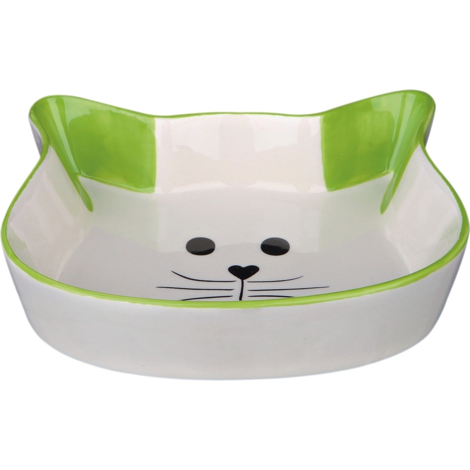 Миска Trixie керамическая Cat face, 0,25 л/12 см