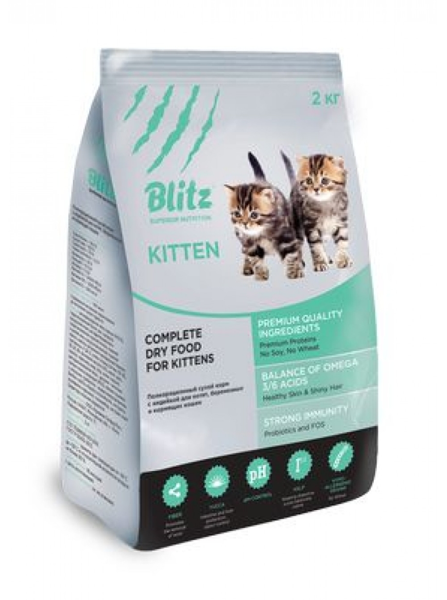 Корм для кошек Blitz (2 кг) Adult Cat Sterilised Dry
