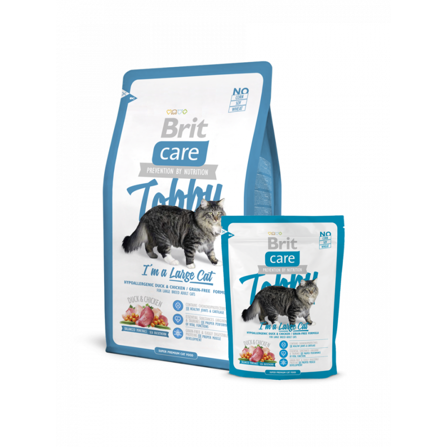Сухой корм Brit Care Cat Tobby беззерновой для кошек крупных пород