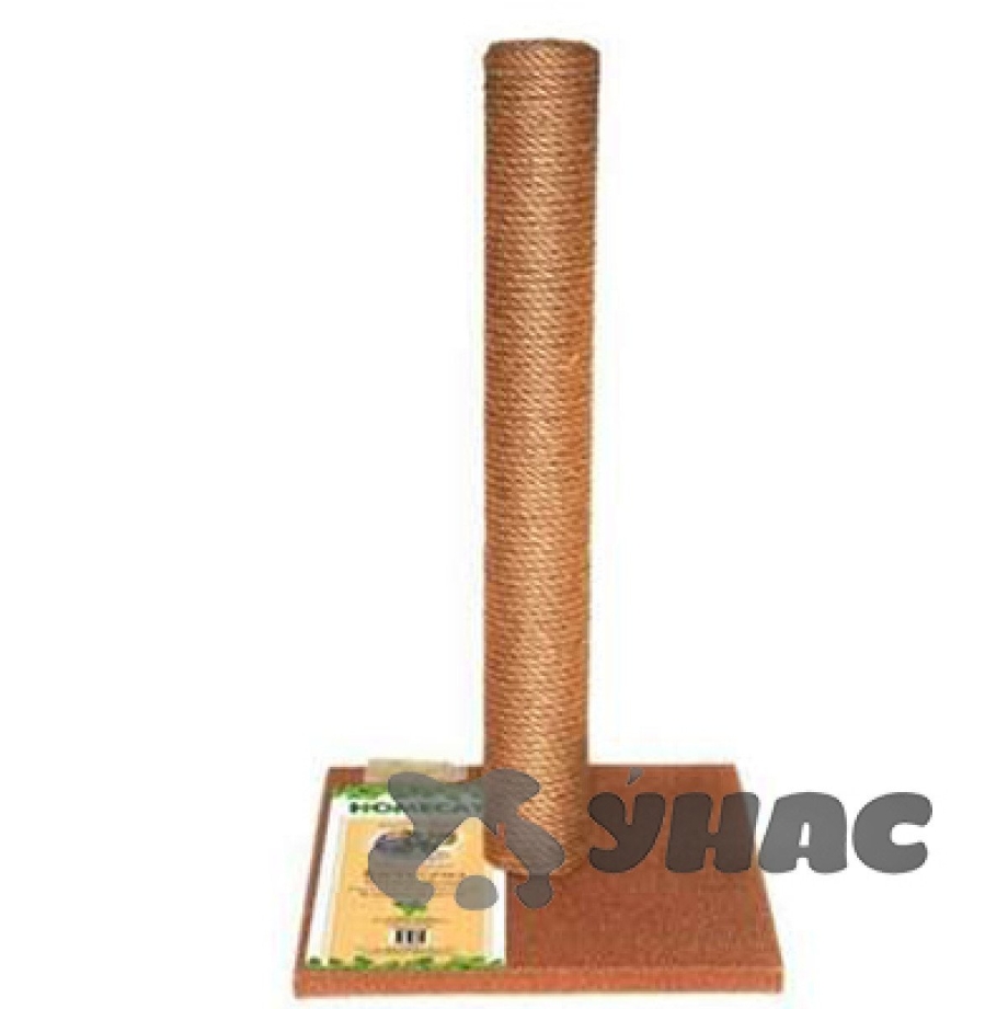 Homecat когтеточка -столбик 295*295*500(ковролин,джут)серая