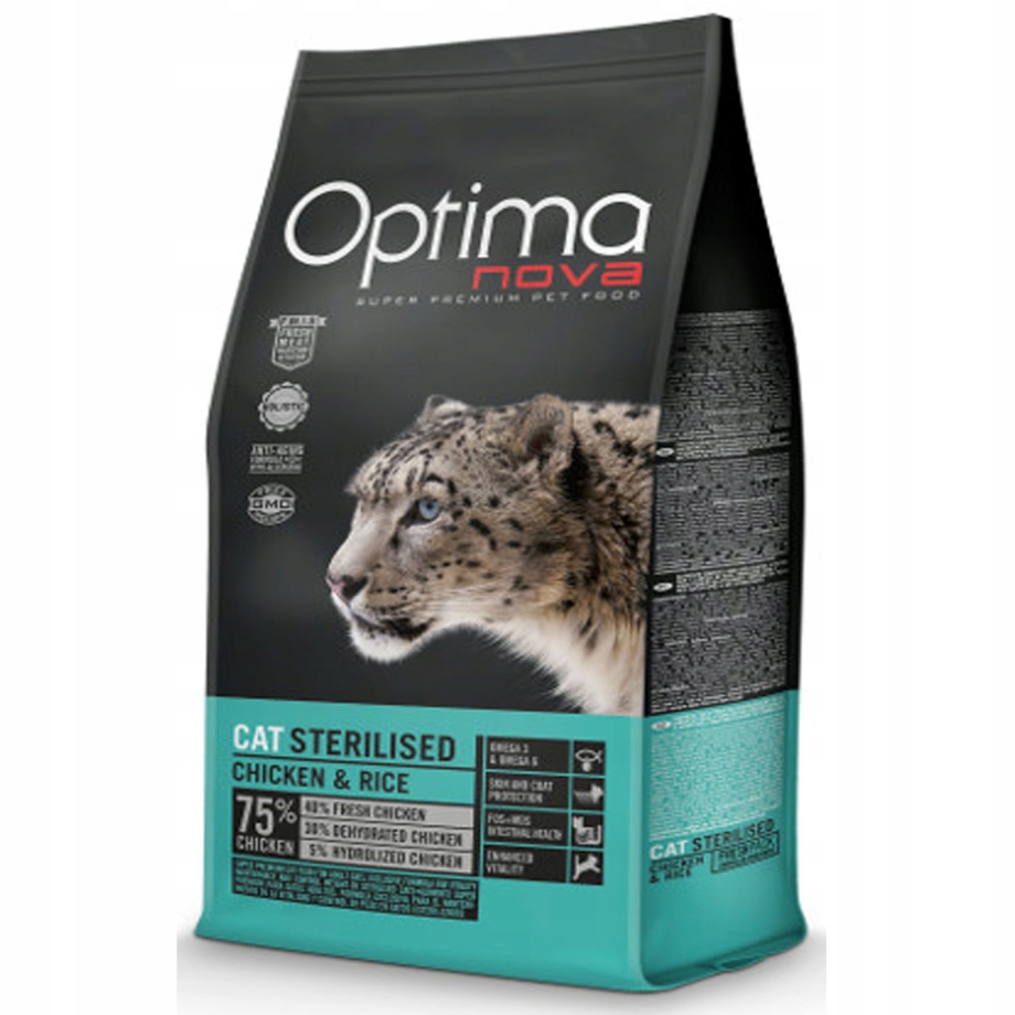 Корм для кошек OPTIMANOVA (8 кг) Cat Sterilised Chicken & Rice