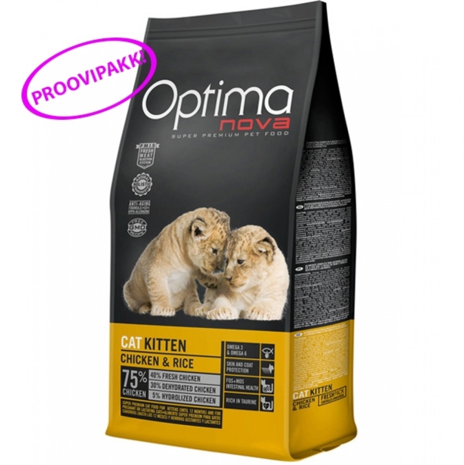 Корм для кошек OPTIMANOVA (0.4 кг) Kitten Chicken & Rice