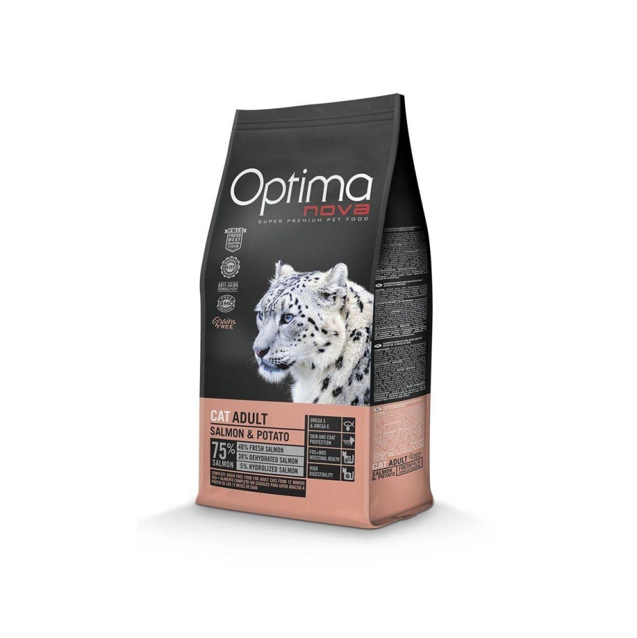 Корм для кошек OPTIMANOVA (8 кг) Cat Adult Salmon & Rice