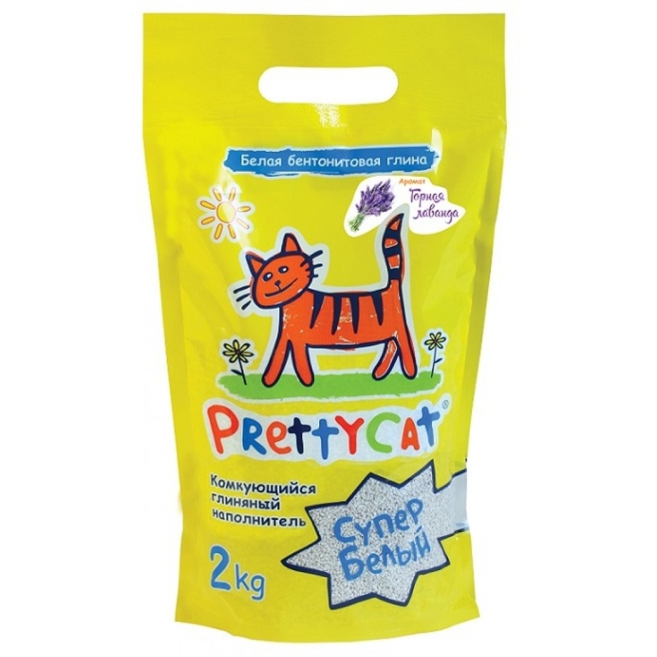 PRETTYCAT наполнитель комкующийся для кошачьих туалетов "супер белый" 10 кг