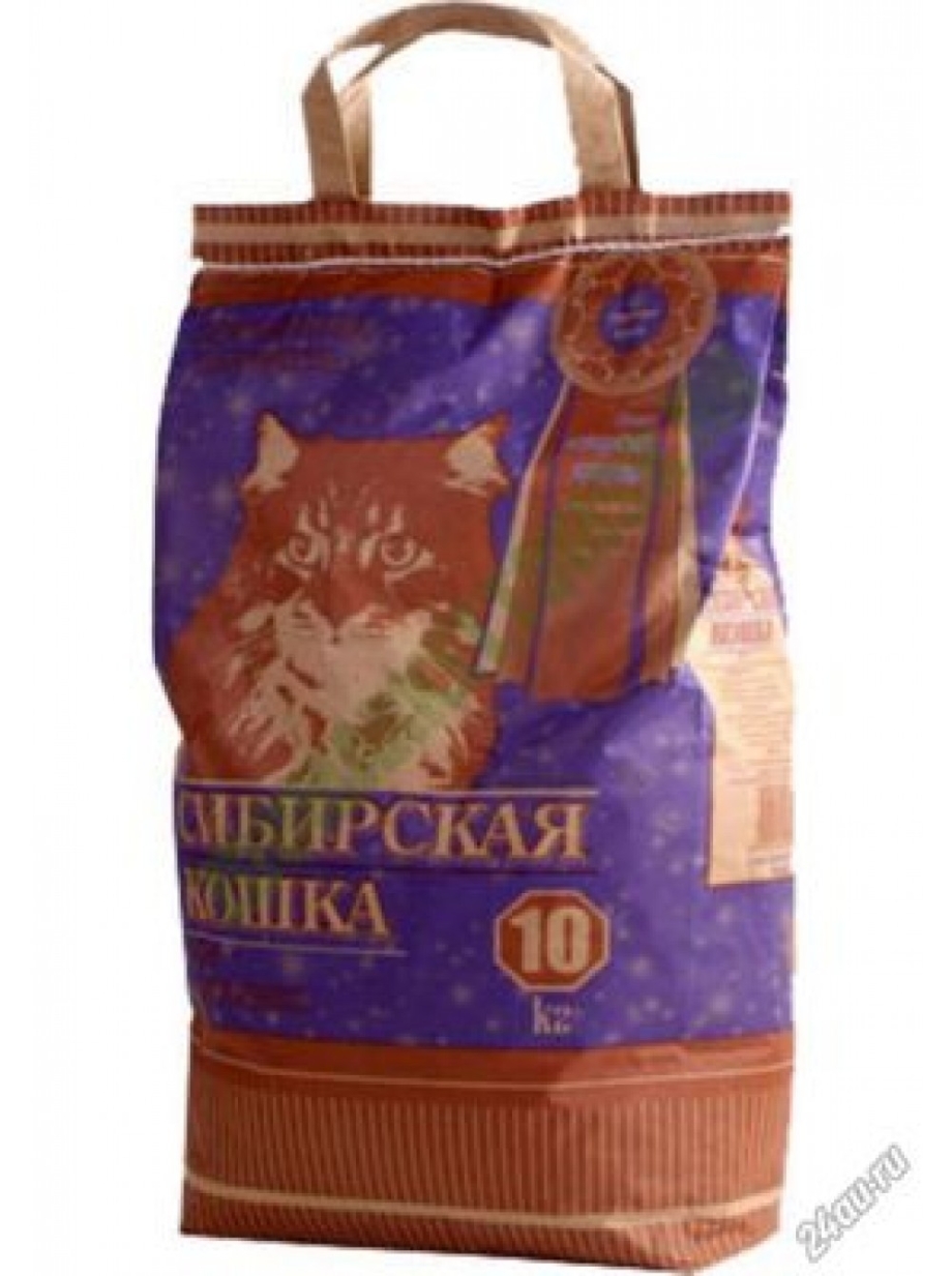 Наполнитель Сибирская кошка супер комкующийся