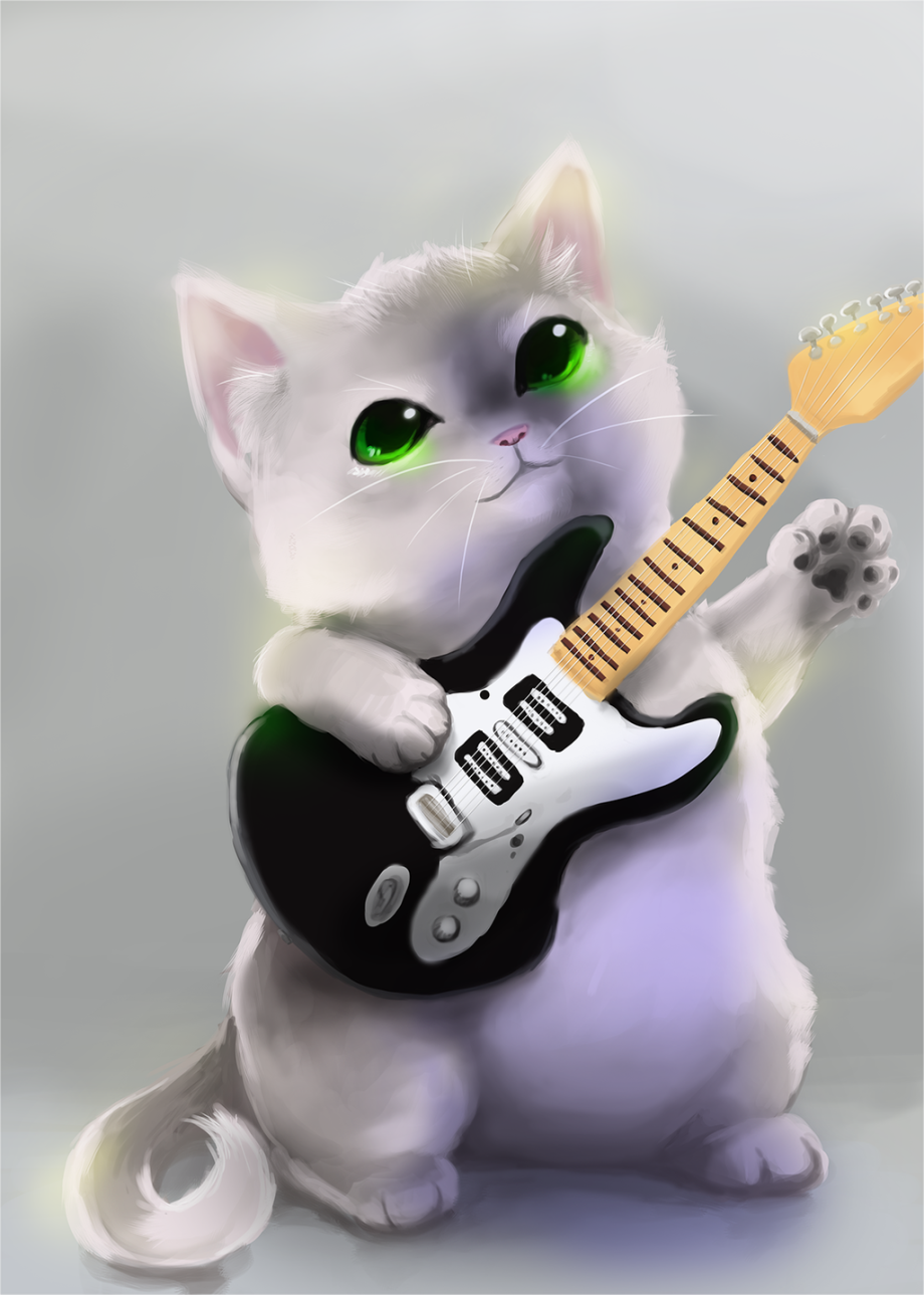 Кот гитарист