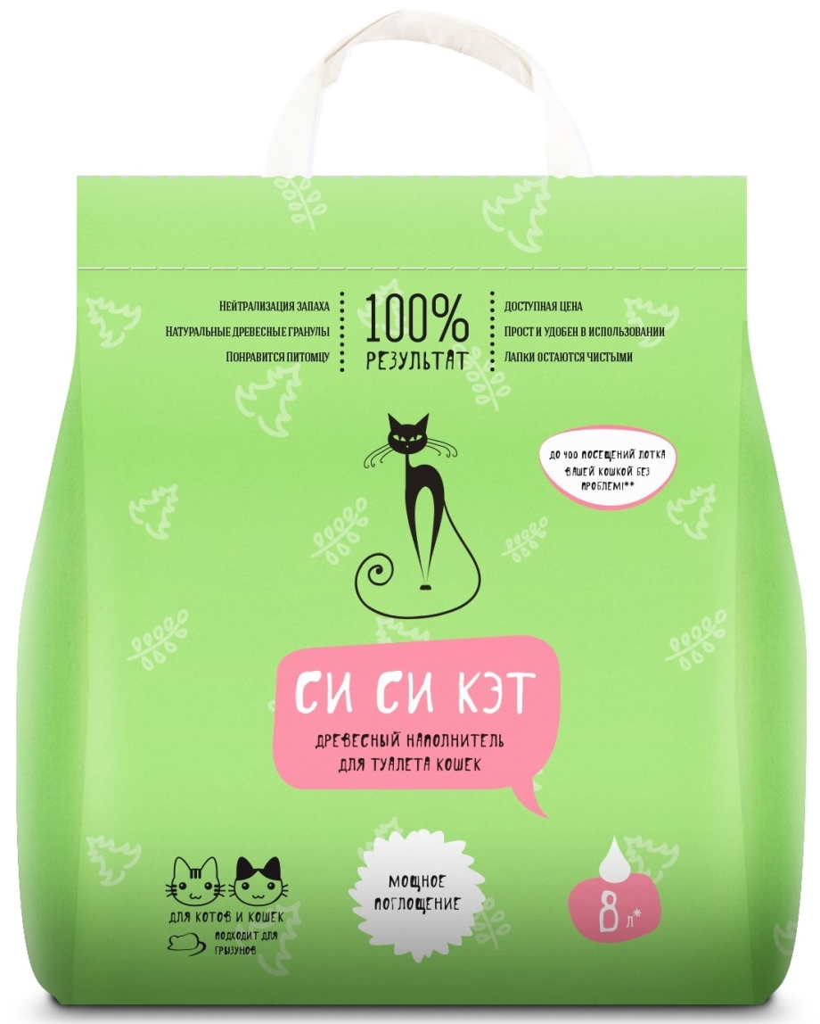 Наполнитель для кошачьих туалетов PRETTYCAT "Wood granules", древесный, 10 кг