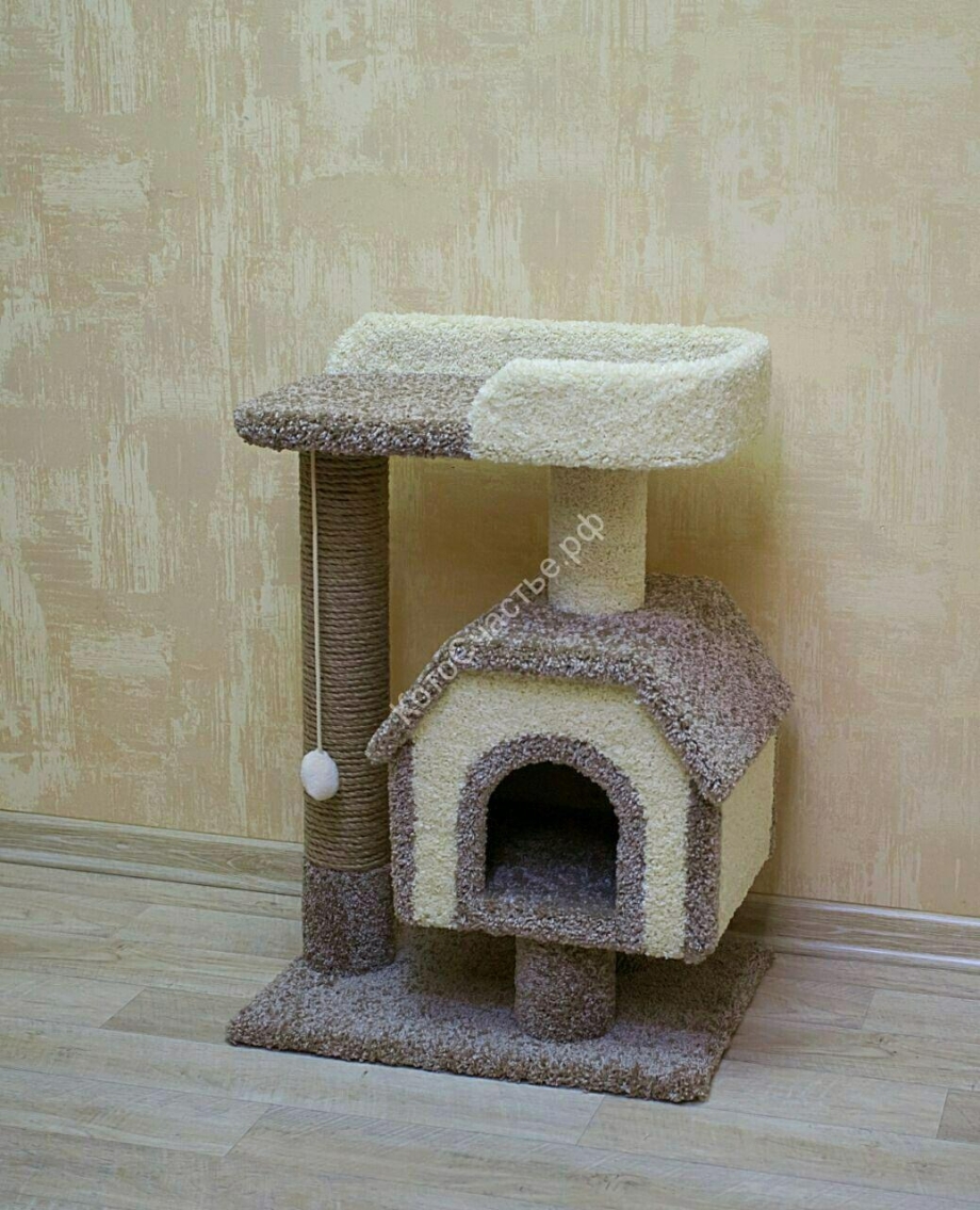 Когтеточка с домиком КОТОВЕРАНДА