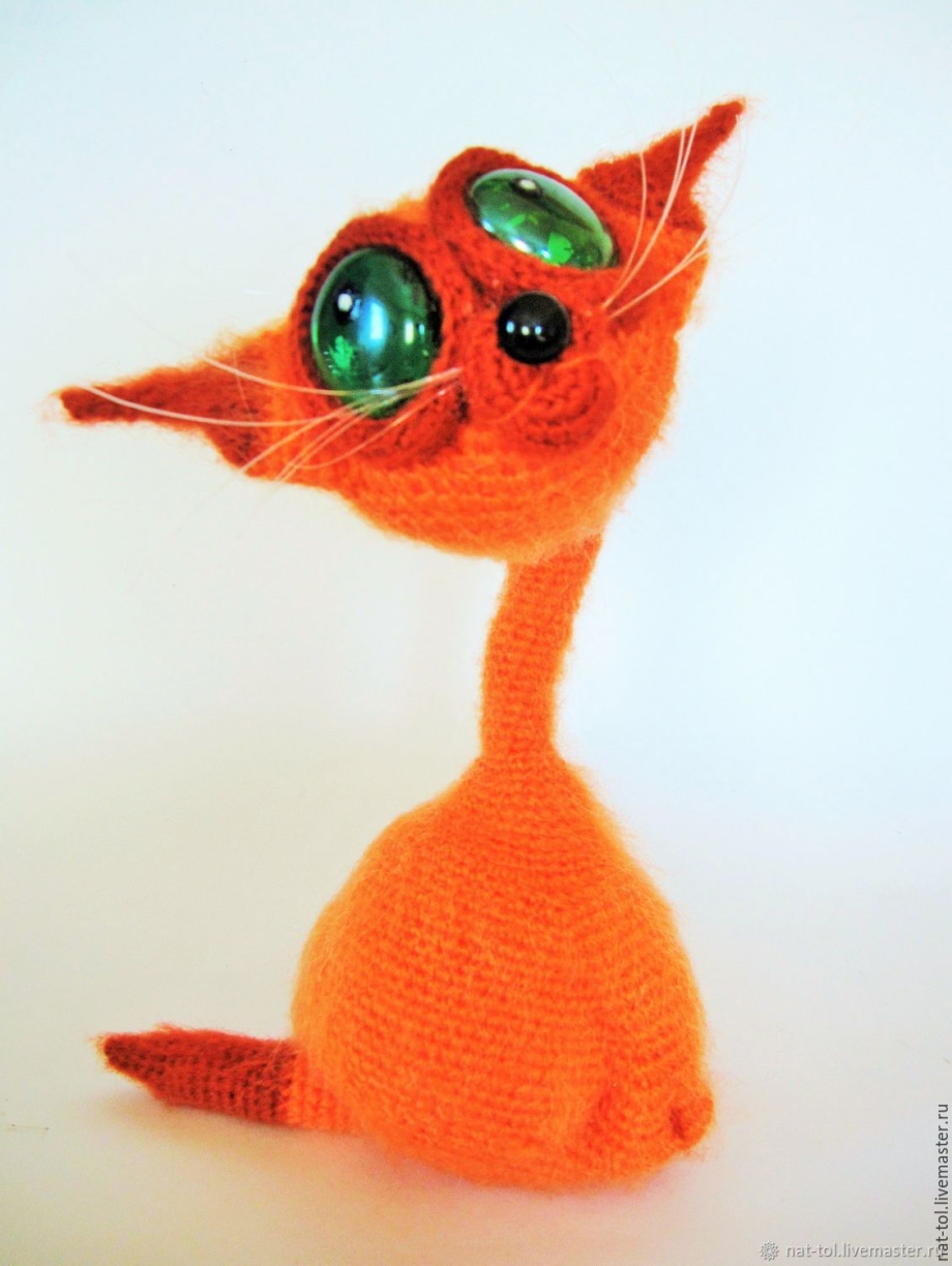 Вязаные игрушки котики