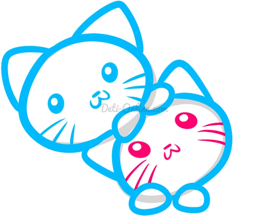 Лёгкие рисунки котят