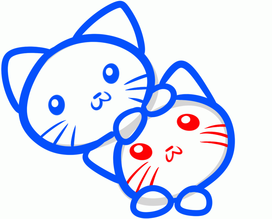 Котёнок для срисовки для детей
