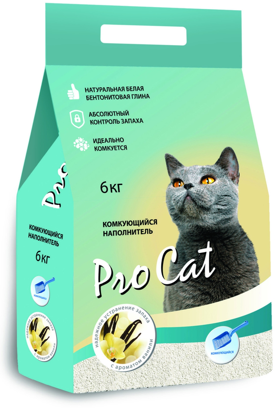 Наполнитель комкующийся "чистый котик" тофу персик, 6л