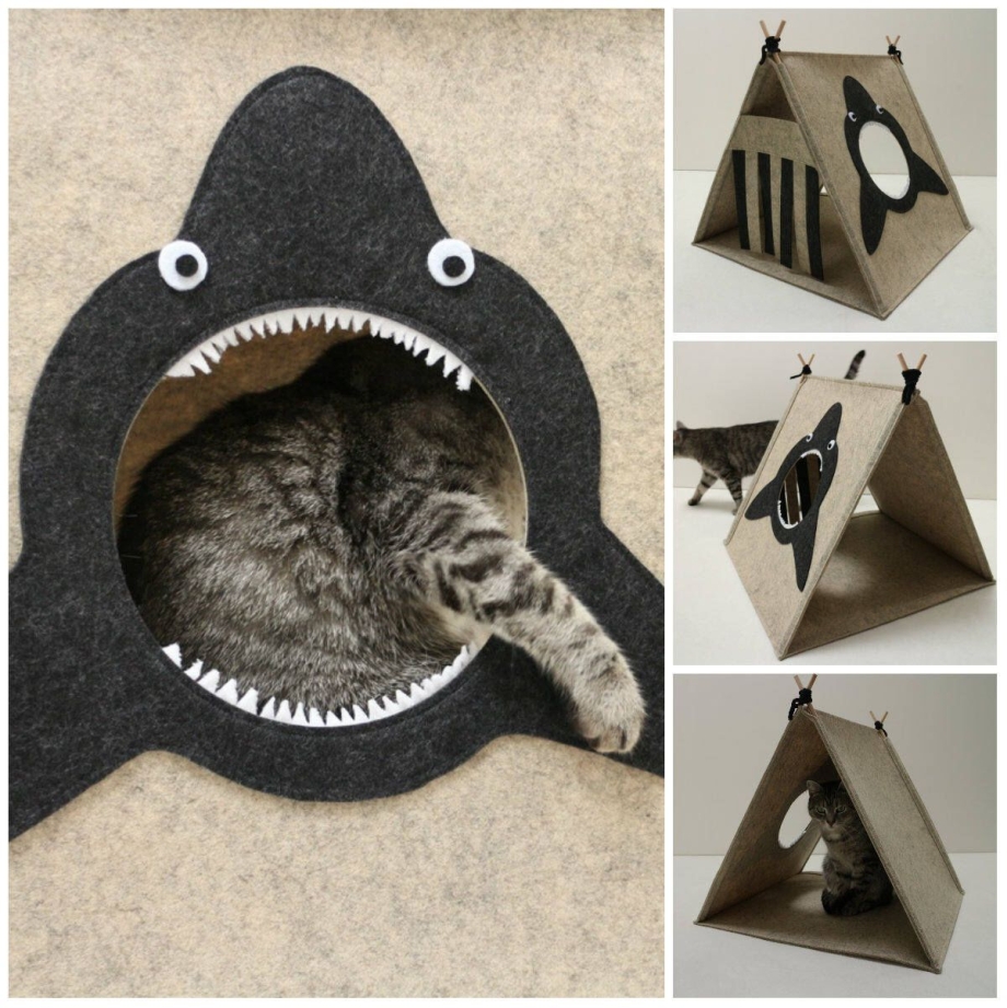 Домик для кота из картонной коробки