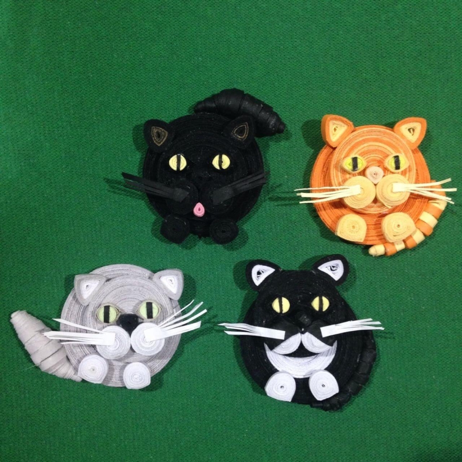 Коты из квиллинга