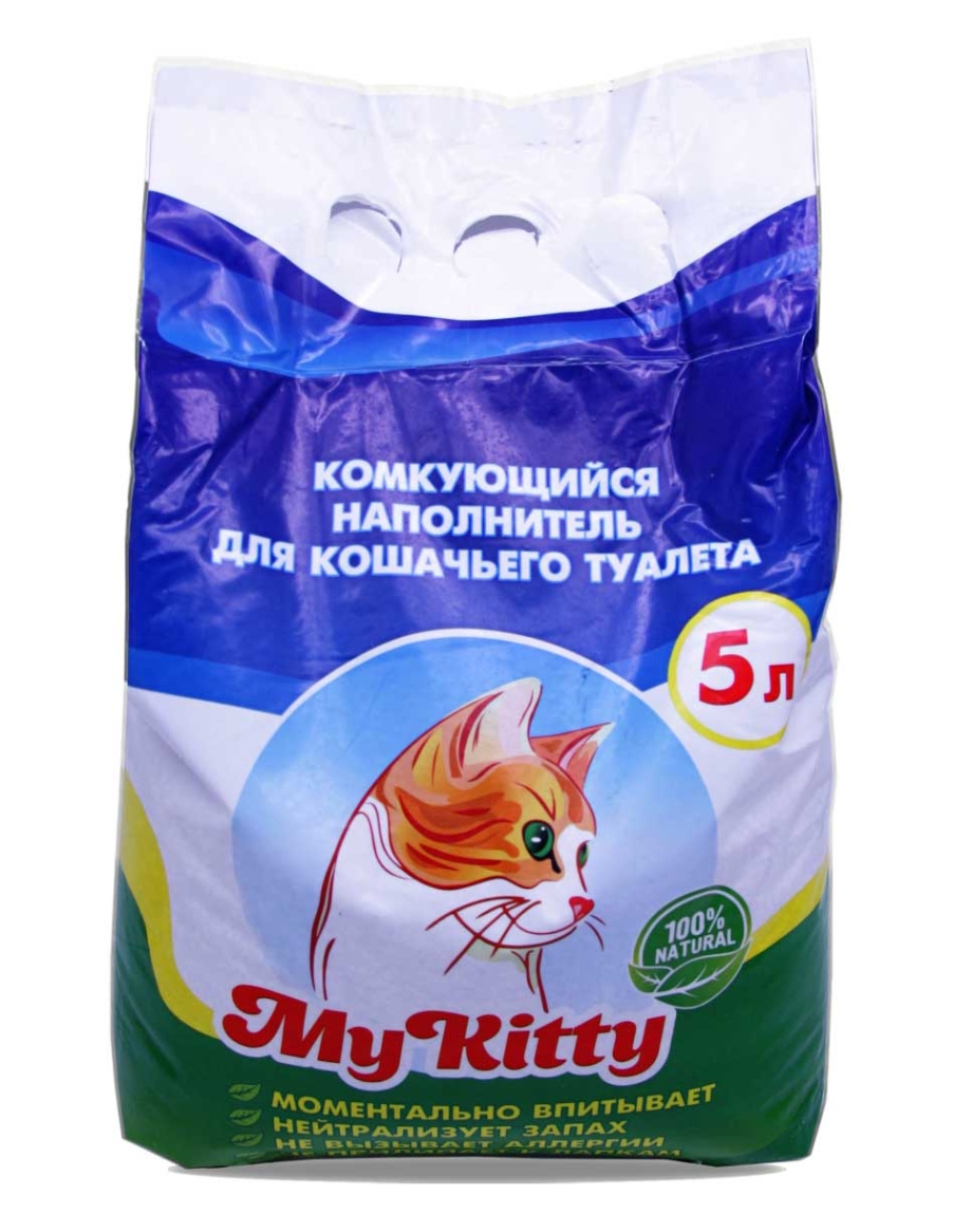 Наполнитель для кошачьего туалета комкующийся my Kitty 5л