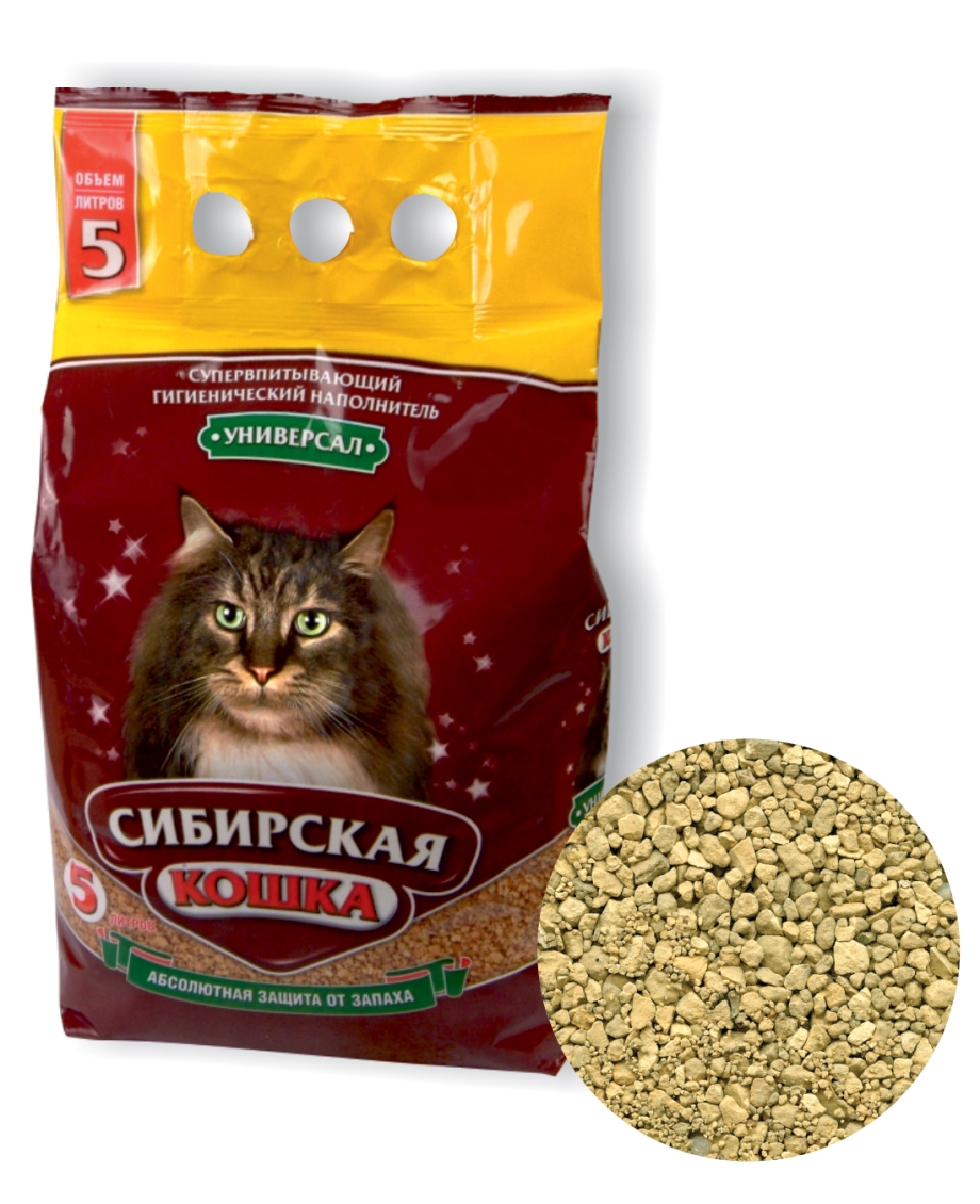 Впитывающий наполнитель Сибирская кошка универсал 20 л