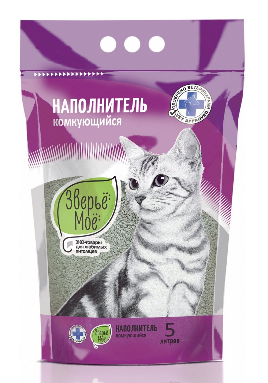 Кошачий наполнитель ЗВЕРЬЕ мое минеральный макси